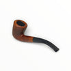 Pipa Floppypipe Savinelli Straight Grain Grado C 611 KS Bent Dublin in radica liscia con bocchino in metacrilato nero