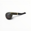 Pipa Savinelli Piazza di Spagna 315 KS usata con finitura rustica pettinata, bocchino nero e veretta decorativa.