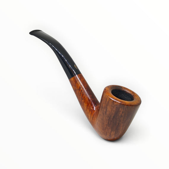 Pipa Floppypipe Savinelli Straight Grain Grado C shape 611 KS Bent Dublin in radica fiammata con bocchino in metacrilato