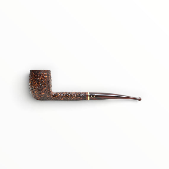 Pipa Floppypipe Savinelli Bing's Favorite 701 rusticata marrone con bocchino Cumberland e dettaglio mazza da golf