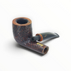 Pipa Floppypipe Savinelli Collection 2001 sabbiata scura, forma half-bent billiard con bocchino in metacrilato nero.