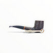 Pipa Floppypipe Savinelli Collection 2001, modello Half-Bent Billiard in radica sabbiata scura con bocchino nero.