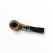 Pipa Floppypipe Savinelli Punto Oro Mister G 614 KS rusticata marrone con bocchino curvo in ebanite nera