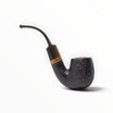 Pipa Floppypipe Savinelli Punto Oro Mister G 614 KS rusticata marrone con bocchino curvo in ebanite nera