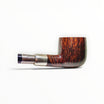Pipa Floppypipe Savinelli Spigot 122 in radica liscia marrone con elegante ghiera in argento e forma Pot classica