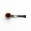 Pipa Floppypipe Savinelli Spigot 122 Pot in radica liscia marrone con elegante innesto in argento e bocchino nero