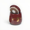 Set Floppypipe Sherlock Holmes in ceramica bordeaux con vaso porta tabacco, battipipa con sughero e posapipe integrato