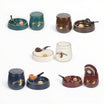 Set Floppypipe Sherlock Holmes in ceramica verde ottanio con vaso per tabacco e battipipa con dettagli dorati