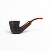 Floppypipe Talamona New Look in Black pipe, black sandblasted ash wood bowl with briar insert, cumberland acrylic mouthpiece.