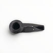 Floppypipe Pipa Talamona Reverse Calabash Bulldog Chubby pipe in Morta (Bog Oak) with black saddle mouthpiece.