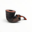 Floppypipe Talamona New Look in Black Bent Dublin pipe with a black sandblasted ash wood bowl and a Cumberland methacrylate mouthpiece.
