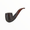 Floppypipe Talamona New Look in Black Bent 705 pipe, black sandblasted ash wood with briar insert and cumberland mouthpiece.
