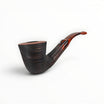 Floppypipe Talamona New Look in Black pipe, black sandblasted ash wood with briar insert and cumberland mouthpiece.