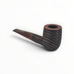Floppypipe Pipa Talamona New Look in Black, corpo in frassino sabbiato nero con inserto in radica, bocchino in cumberland.