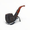 Floppypipe Talamona New Look in Black bent apple pipe with black sandblasted ash wood and Cumberland mouthpiece.