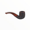 Floppypipe Talamona New Look in Black bent pipe with black sandblasted ash wood bowl and cumberland acrylic stem.
