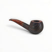 Floppypipe Talamona New Look in Black Prince 848 pipe, featuring a black sandblasted ash wood bowl and a cumberland acrylic stem.