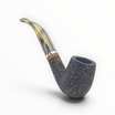 Pipa curva Floppypipe Talamona Revolution Mammuth in radica sabbiata scura con bocchino in metacrilato marmorizzato