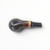 Floppypipe Pipa Talamona Reverse Apple Author limited edition pipe with dark smooth finish and amber/wood insert.