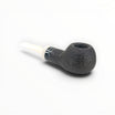 Floppypipe Pipa Talamona Reverse Special Apple sandblasted black briar pipe with ivory methacrylate mouthpiece