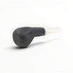 Floppypipe Pipa Talamona Reverse Special Apple sandblasted black briar pipe with ivory methacrylate mouthpiece