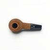 Floppypipe Talamona Reverse Calabash in American Walnut, Apple Author shape, with black acrylic mouthpiece. Handmade in Italy.