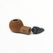 Floppypipe Talamona Reverse Calabash pipe in American Walnut with black acrylic mouthpiece. Apple Author shape.