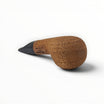 Floppypipe Talamona Reverse Calabash pipe in American Walnut with a black methacrylate mouthpiece. Apple Author shape.