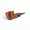 Floppypipe Pipa Talamona Reverse Special Liscia Dublin, limited edition pipe with a natural smooth finish and black mouthpiece with white graphic details.
