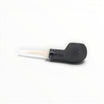 Floppypipe Pipa Talamona Reverse Special Apple sandblasted black briar pipe with ivory methacrylate mouthpiece