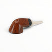 Floppypipe Pipa Talamona Reverse Special Bulldog in liscia naturale briar with black and white acrylic stem. Spring 2026 collection.
