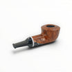 Floppypipe Pipa Talamona Reverse Special Liscia Dublin, natural smooth briar with black methacrylate mouthpiece and white graphic detail.