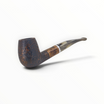 Pipa Talamona Revolution Mammuth 802 bent brandy rusticata scura con bocchino in metacrilato striato effetto mammut