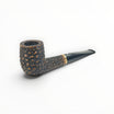 Floppypipe Pipa Talamona Rusticata Latakia 806 billiard pipe with rustic finish and black mouthpiece.