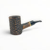 Floppypipe Pipa Talamona Rusticata Latakia 855 cherrywood pipe with 9mm filter and adapter, featuring a rustic dark bowl and smooth stem.