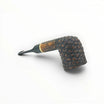 Pipa Talamona Rusticata Latakia 849 Pot filtro 9mm con finitura rustica scura e bocchino nero, Floppypipe