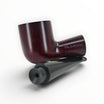 Pipa Floppypipe Talamona Suprema Billiard in radica liscia rossa con sistema Reverse Calabash e bocchino nero