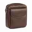 Trousse Floppypipe Lubinski in nappa nera per 8 pipe con tasca frontale e tracolla regolabile