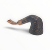 Pipa Talamona Revolution Wood 807 Bent Dublin in radica sabbiata scura con bocchino curvo in metacrilato marmorizzato.