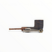 Pipa Talamona Revolution Wood Pot sabbiata nera in radica con anello in legno e pigino metallico incluso
