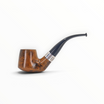 Pipa GBD Prestige stand up in radica liscia con ghiera in argento lavorato e bocchino curvo nero