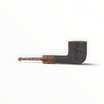 Pipa Talamona Revolution Wood Pot in radica sabbiata nera con anello in legno chiaro e bocchino in metacrilato