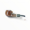 Pipa Charatan's Make Perfection 373 in radica liscia con ghiera in argento e bocchino Double Comfort nero