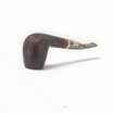 Pipa Talamona Revolution Mammuth 802 Bent Brandy rusticata scura con bocchino in metacrilato effetto mammut e ghiera.