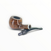 Pipa Charatan's Make Perfection 373 in radica liscia con ghiera in argento e bocchino Double Comfort smontato.