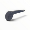 Pipa Floppypipe Talamona Incontro forma Apple, finitura sabbiata nera con bocchino nero e base piatta stand up.