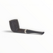 Pipa Savinelli Punto Oro 114 KS Billiard in radica sabbiata scura con ghiera in argento e bocchino in ebanite