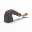 Pipa artigianale Talamona Revolution Wood 807 Bent Dublin in radica sabbiata scura con bocchino curvo in metacrilato.