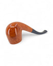 Pipa Castello Collection KK liscia naturale modello Bent Billiard Shape 65 con fitta venatura a occhio di pernice