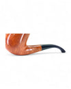 Pipa Castello Collection KK liscia naturale modello Bent Billiard Shape 65 con fitta venatura a occhio di pernice